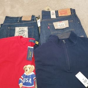 Lot of Polo/Levi's size 42 x 36, 42 x 34, 2XB, 2X